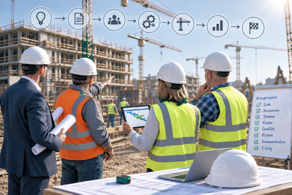 Bauprojekte souverän steuern – Führungswissen für Bau- und Projektleiter